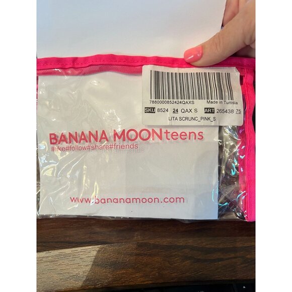 Banana Moon Teen NWOT Two Piece Bikini Top High Waist Smocked Set Pink Sz 4 - Picture 7 of 9